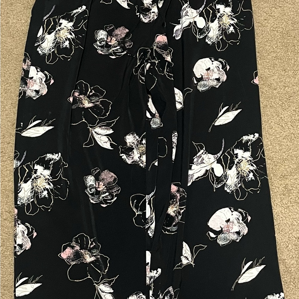 Floral Black Maxi Pants
